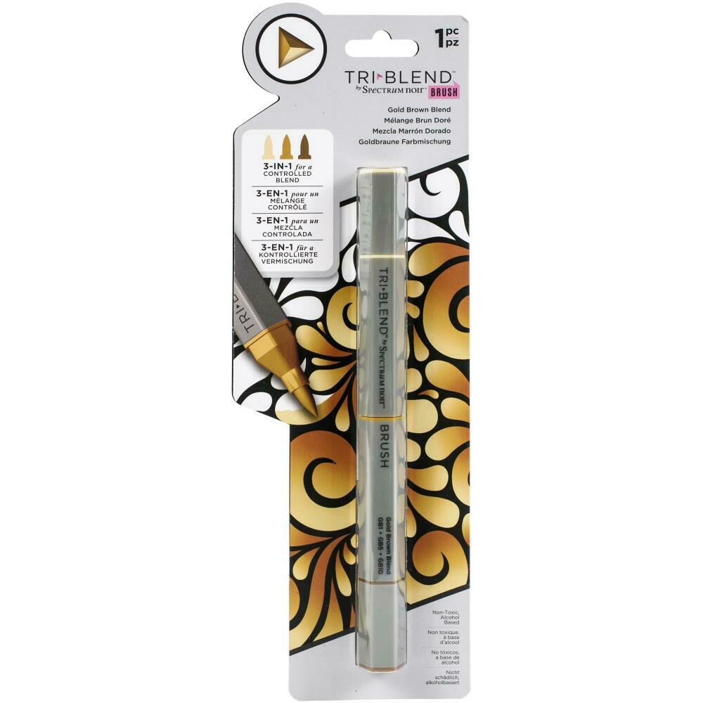 TRI-BLEND BRUSH MARKER GOLD BROWN BLEND