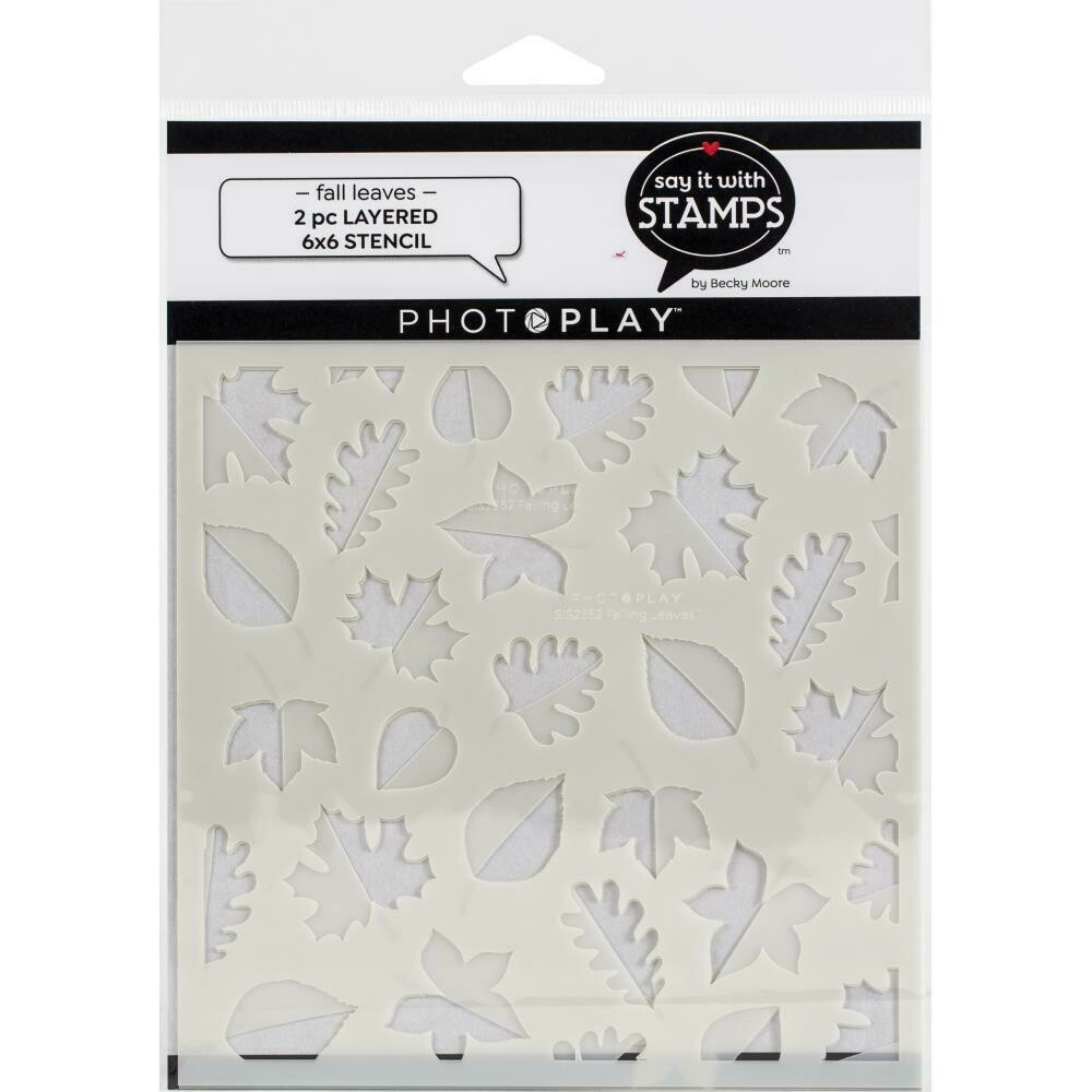 STENCIL EN CAPAS HOJAS