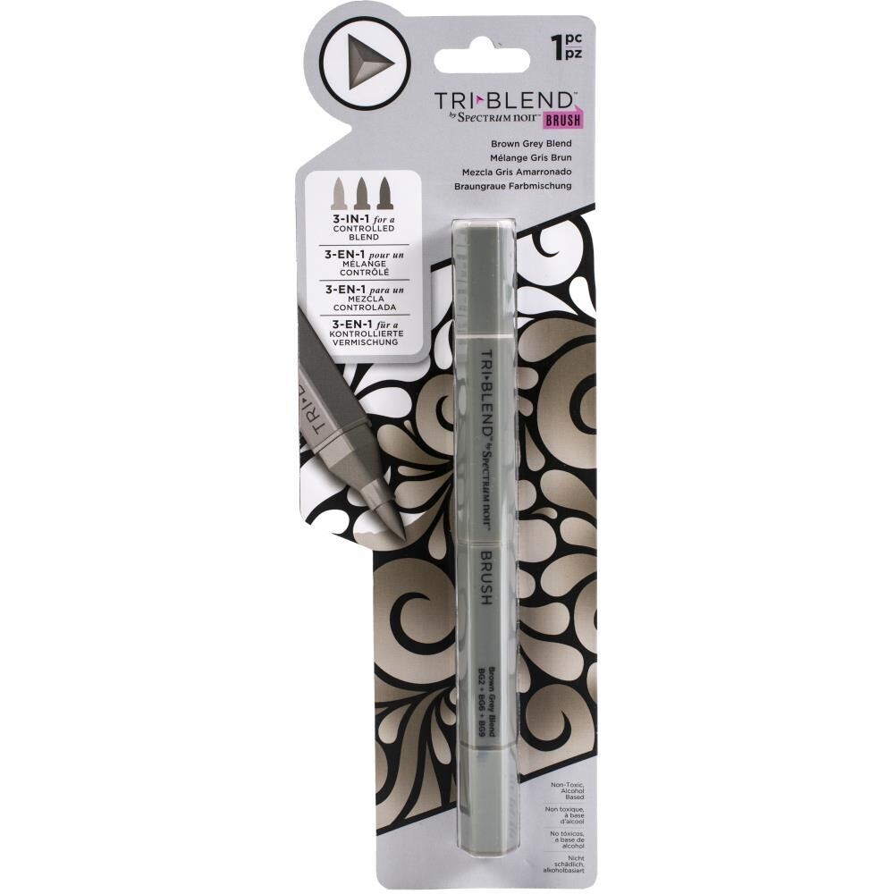 TRI-BLEND BRUSH MARKER BROWN GRAY BLEND