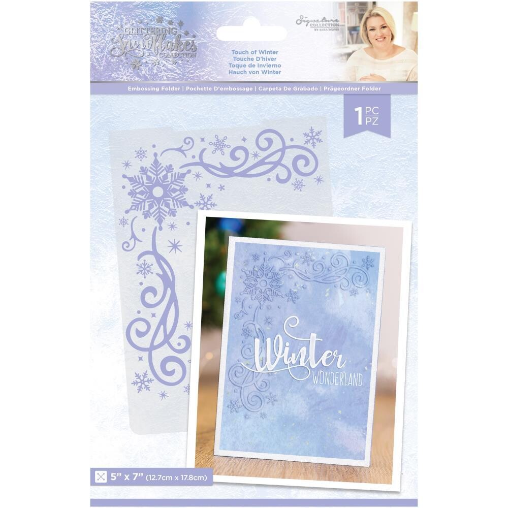 FOLDER DE EMBOSAR 5X7 &quot;TOUCH OF WINTER&quot;