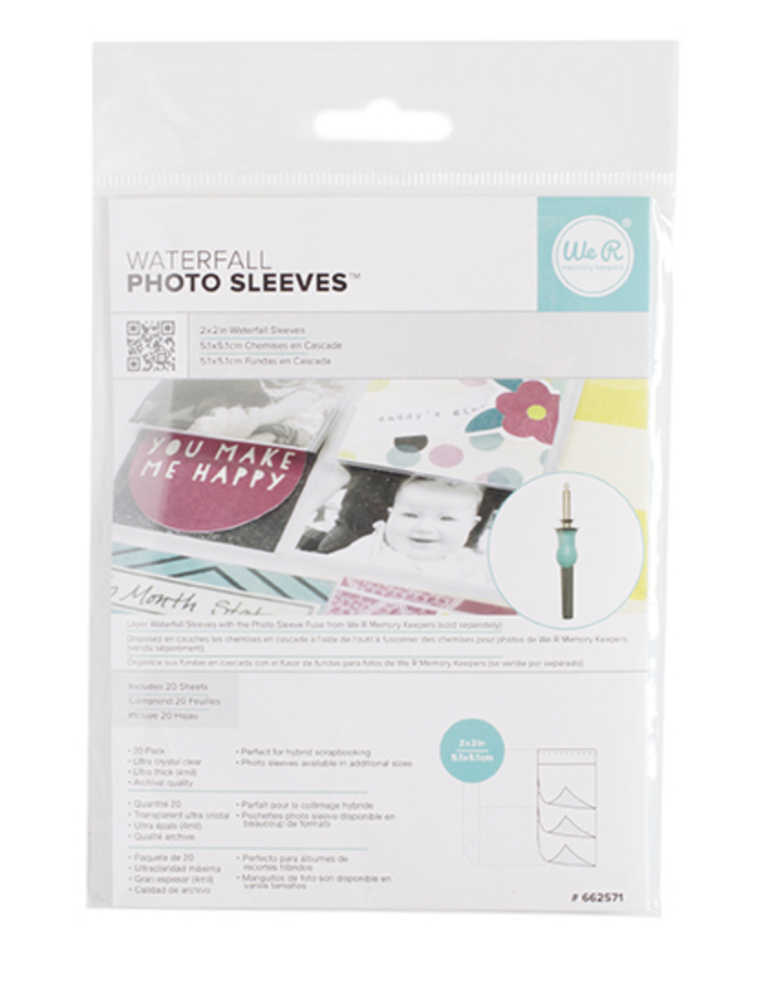 We R Fuse Photo Sleeve Waterfall Sleeves 20/Pkg 2X2&quot;