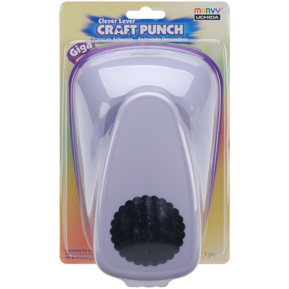 Clever Lever Giga Craft Punch SCALLOP CIRCLE 3&quot;