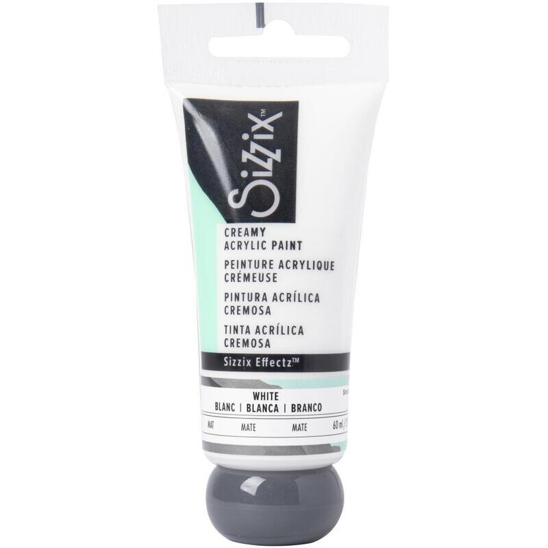 SIZZIX EFFECTZ PINTURA ACRÍLICA MATE CREMOSA: BLANCA
