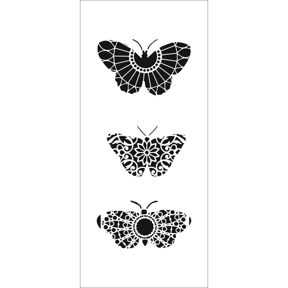 STENCIL TRÍO DE MARIPOSAS MONARCA