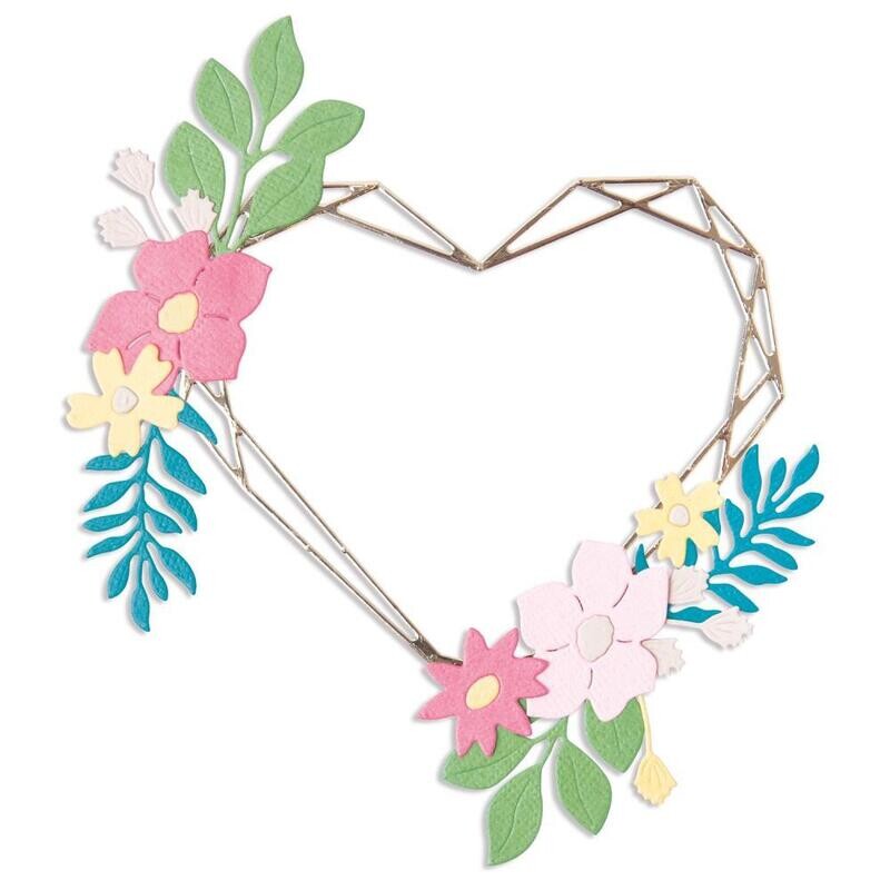 TROQUEL MARCO FLORAL DE CORAZON