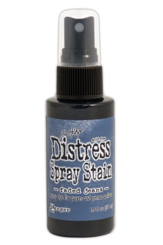 DISTRESS SPRAY STAIN FADED JEANS