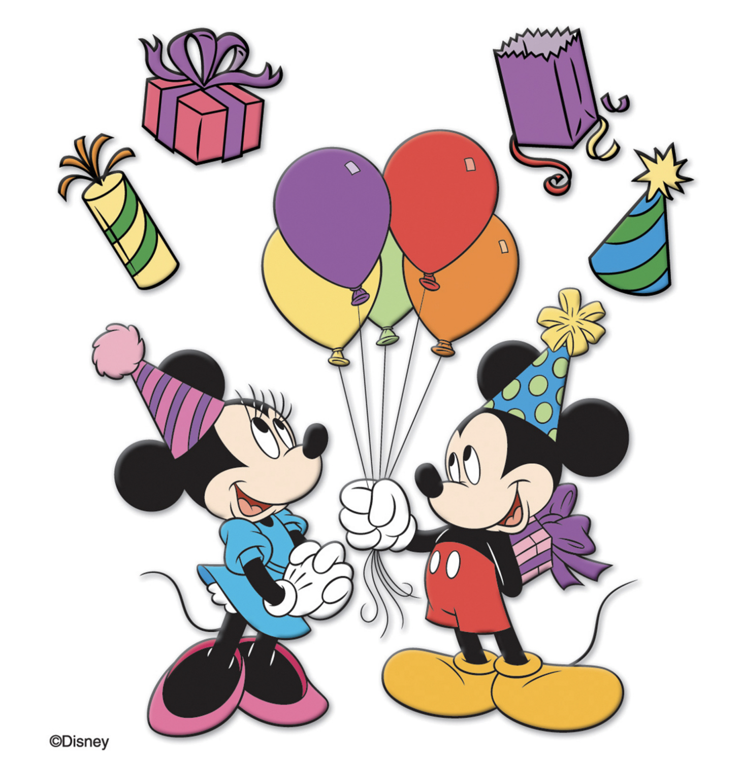 CALCOMANÍA CUMPLEAÑOS MICKEY Y MINNIE