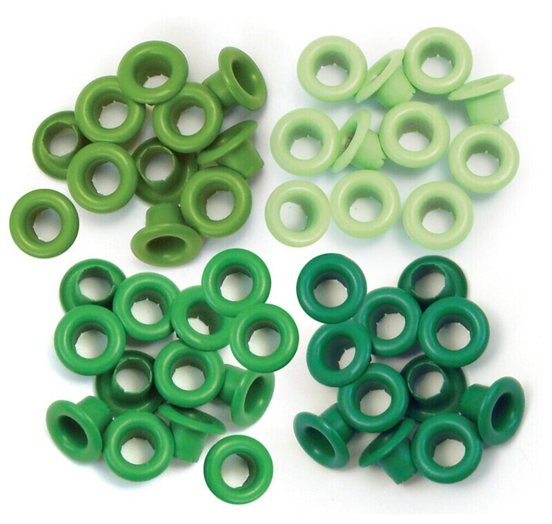 EYELETS 4 TONOS VERDES