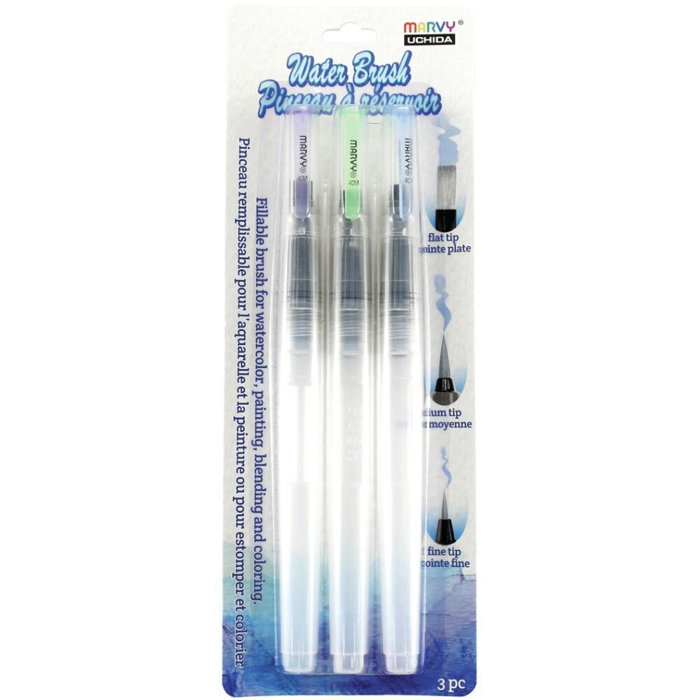 WATER BRUSH MARVI UCHIDA (3 PUNTAS DIFERENTES)