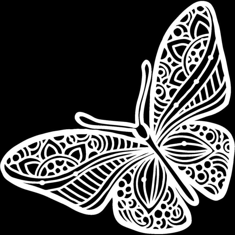 STENCIL 6X6 JOYOUS BUTTERFLY