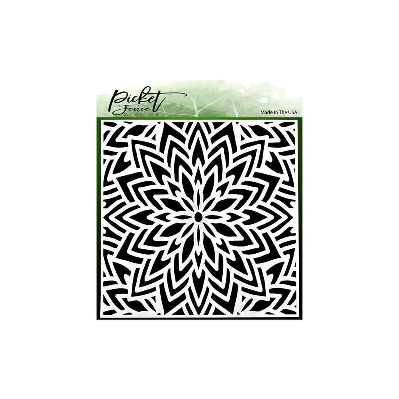 STENCIL 6X6 FLOR CENTRAL