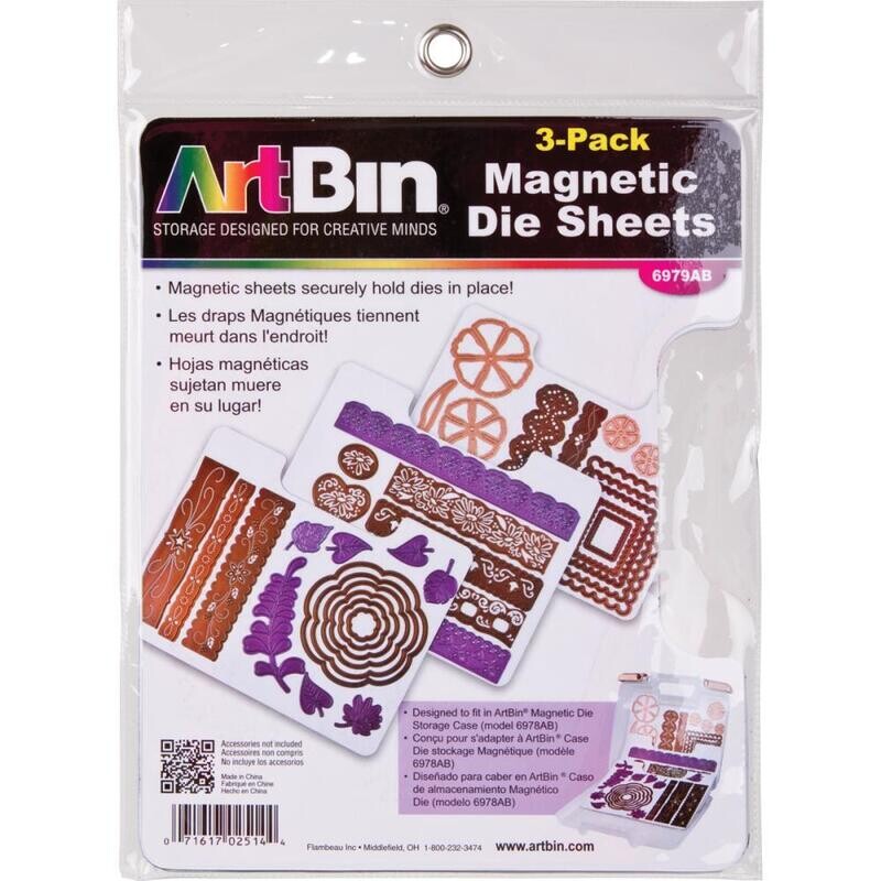 ARTBIN MAGNETIC SHEETS 3/PK