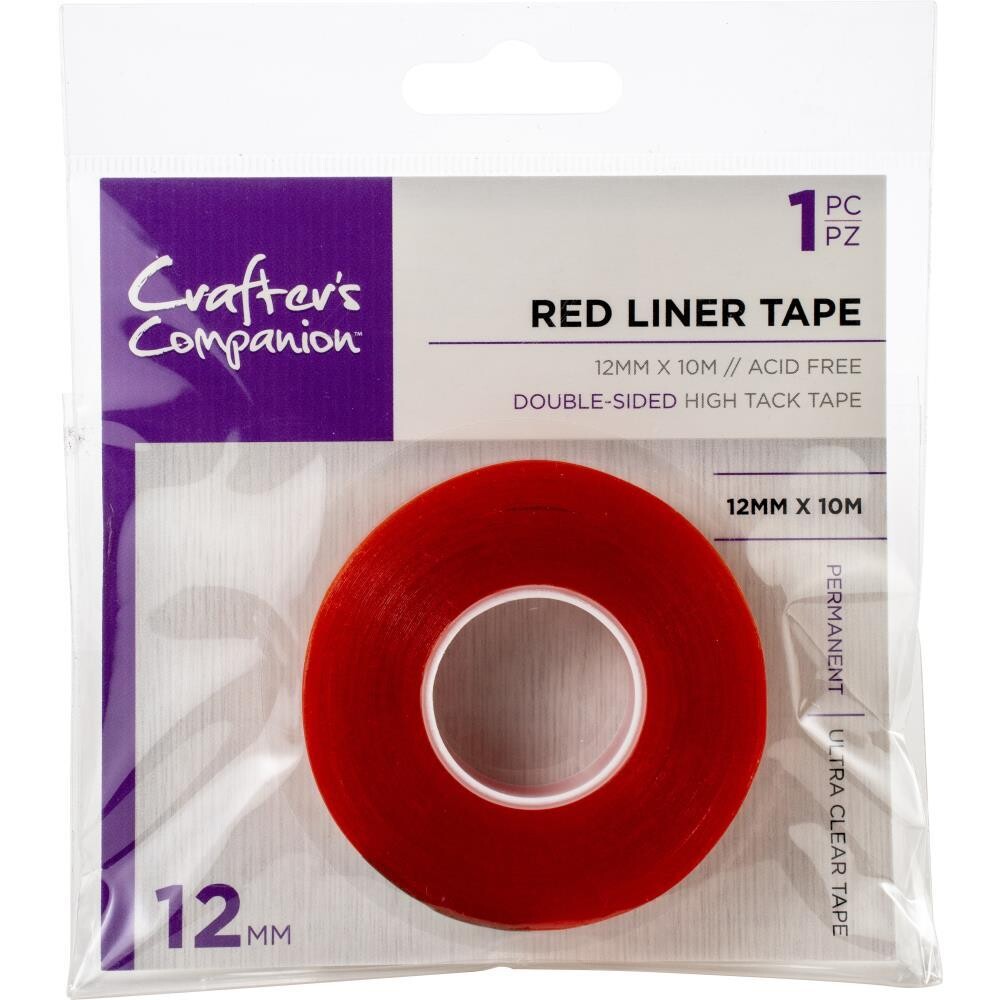 TAPE DE DOBLE CARA ROJO DE 12MM