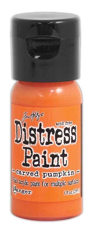 DISTRESS PAINT CARVED PUMPKIN