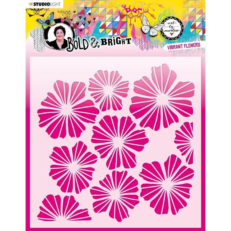 STENCIL FLORES VIBRANTES