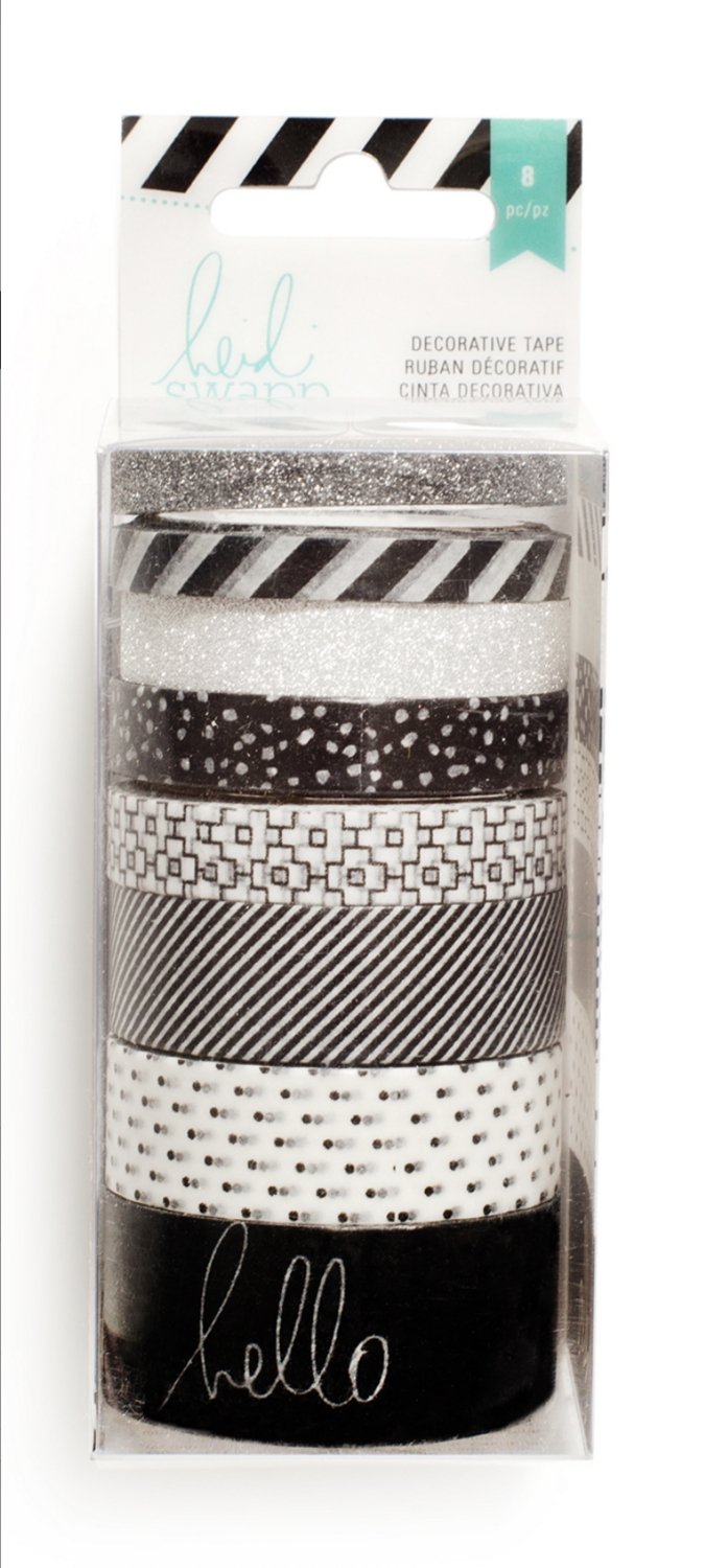 WASHI TAPE NEGRO Y BLANCO