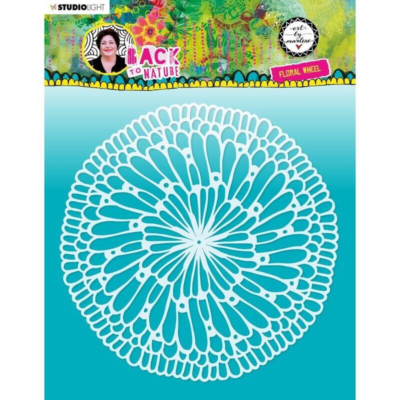 STENCIL RUEDA FLORAL