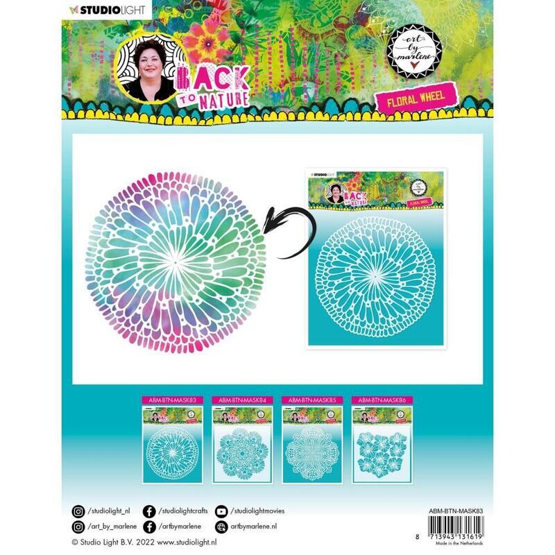 STENCIL RUEDA FLORAL