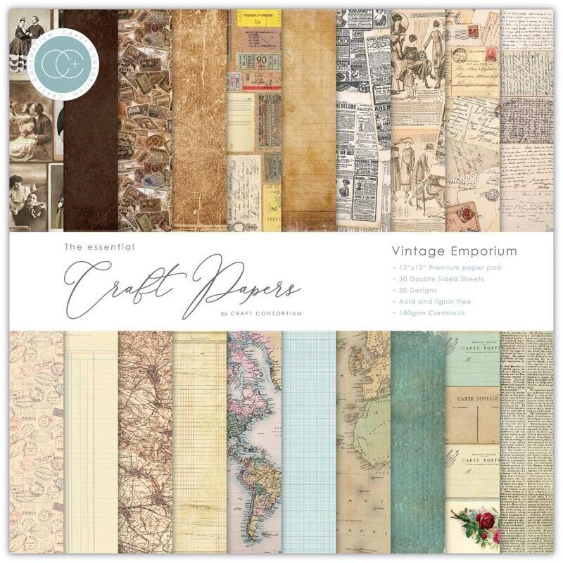 STACK DE PAPELES 12X12 VINTAGE EMPORIUM