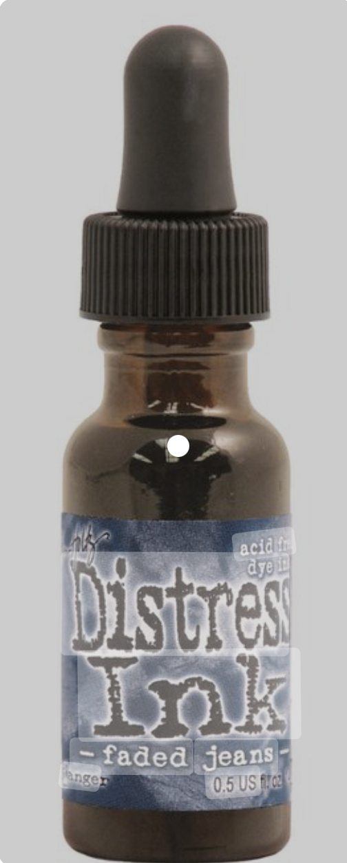 DISTRESS INK REINKER FADED JEANS