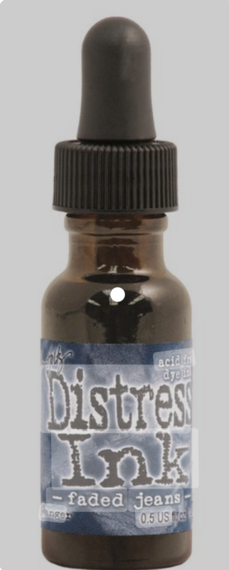 DISTRESS INK REINKER FADED JEANS
