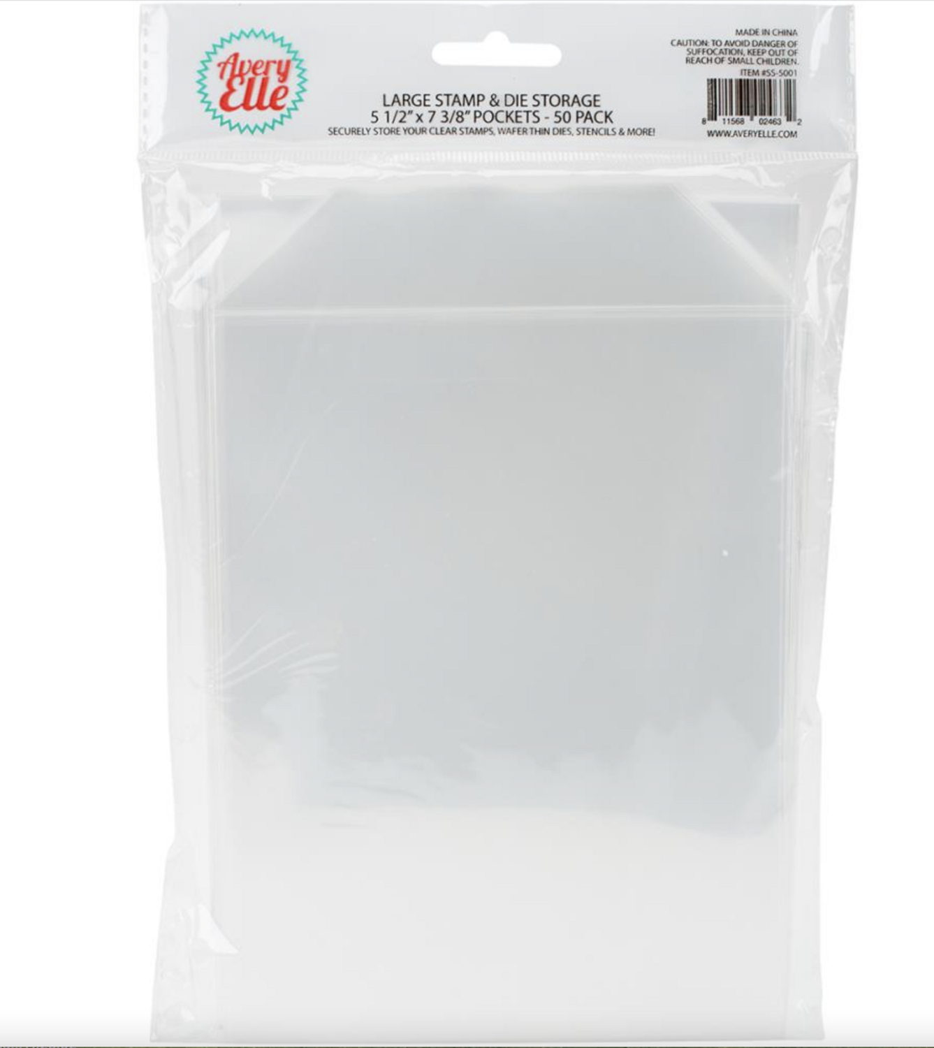 BOLSAS PARA ALMACENAR SELLOS Y TROQUELES (50/ PAQ, 5.5&quot; X 7.38&quot;)