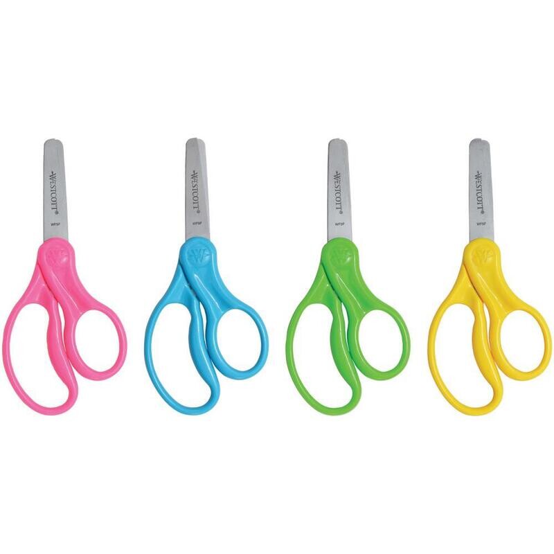 TIJERAS PARA NIÑOS PUNTA REDONDA (COLORES VARIADOS)