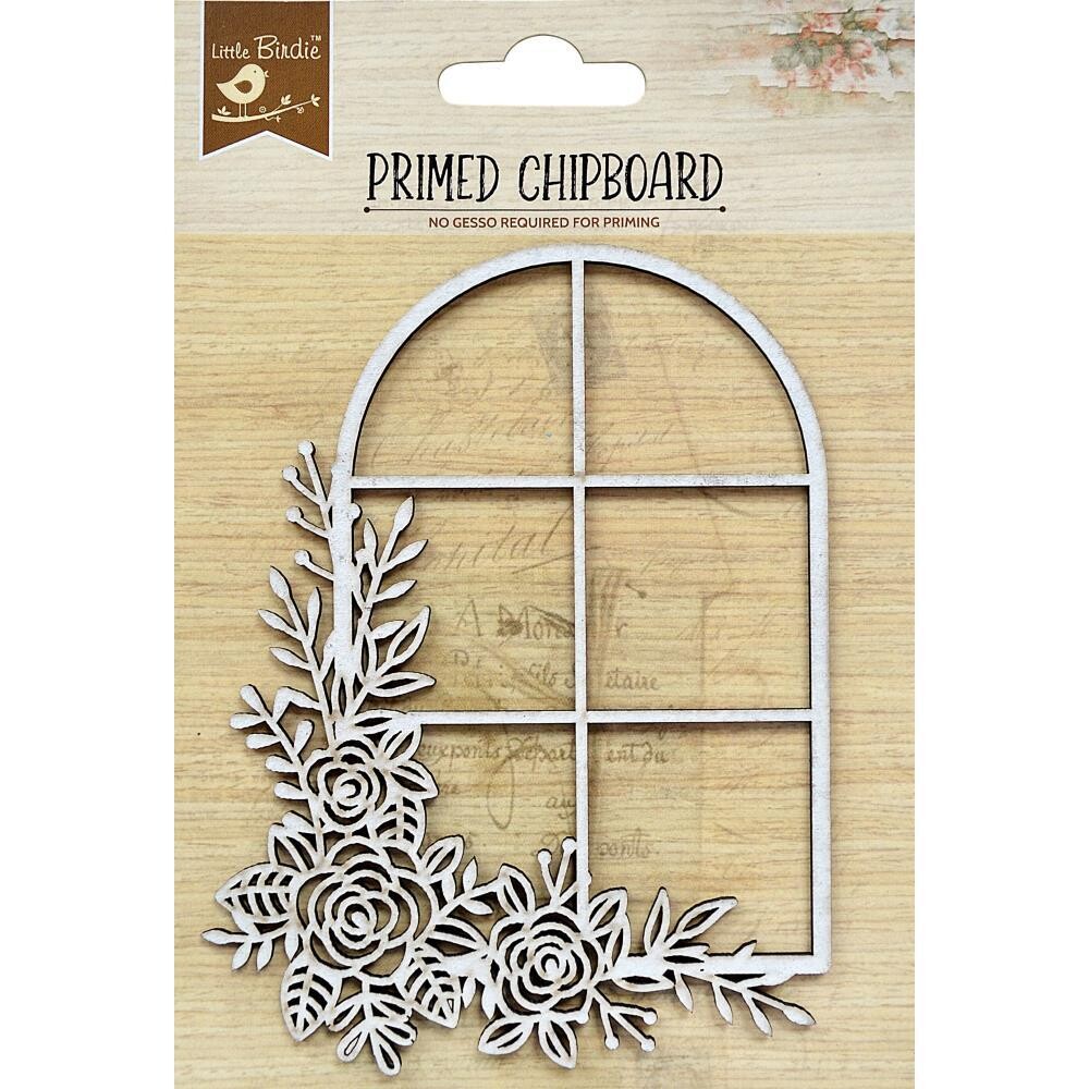 CHIPBOARD CON PRIMER VENTANA DE ROSAS