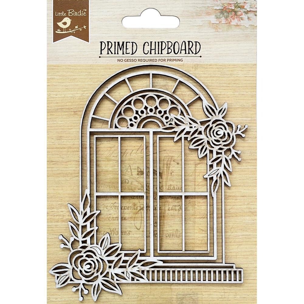 CHIPBOARD CON PRIMER VENTANA ARCO DE FLORES