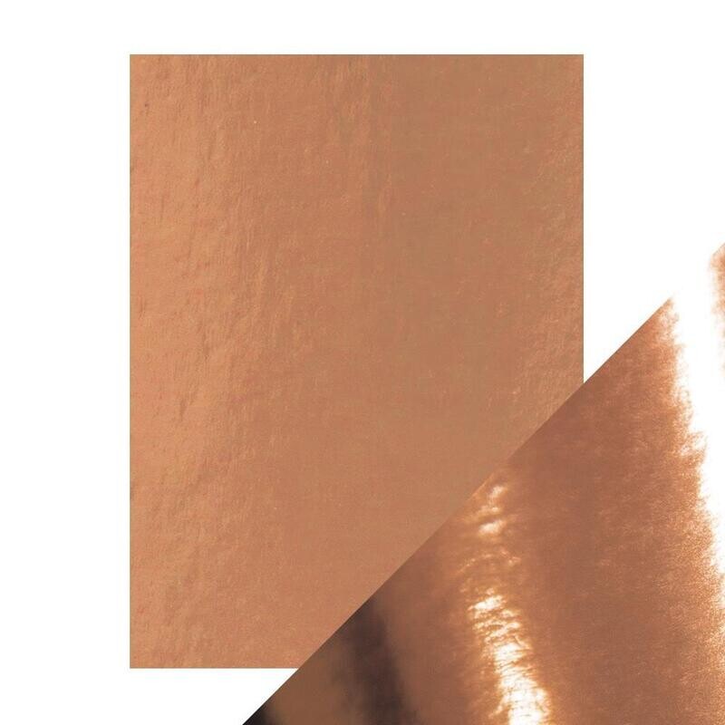 PAPEL GLOSSY ESPEJO ORO ROSA (5 HOJAS DE 8.5X11)