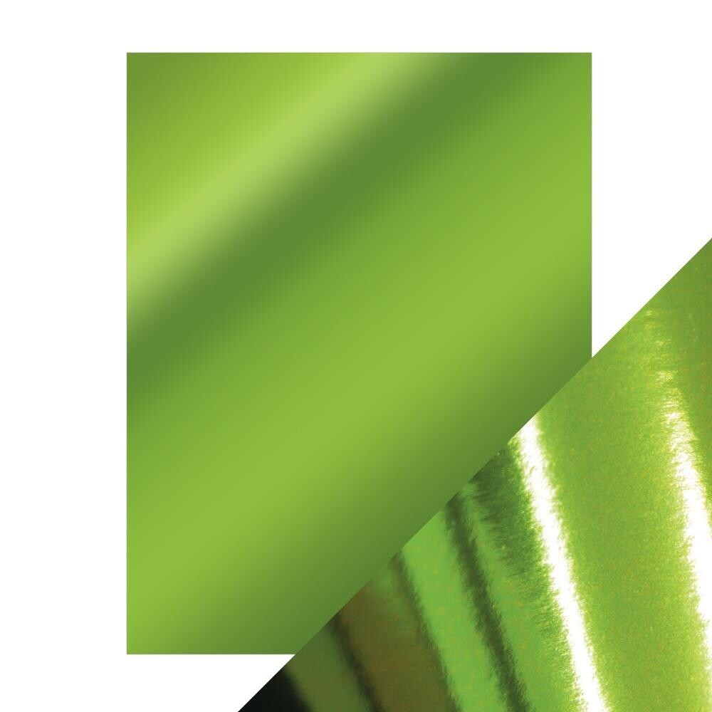 PAPEL GLOSSY ESPEJO VERDE ESMERALDA (5 HOJAS/PAQ)