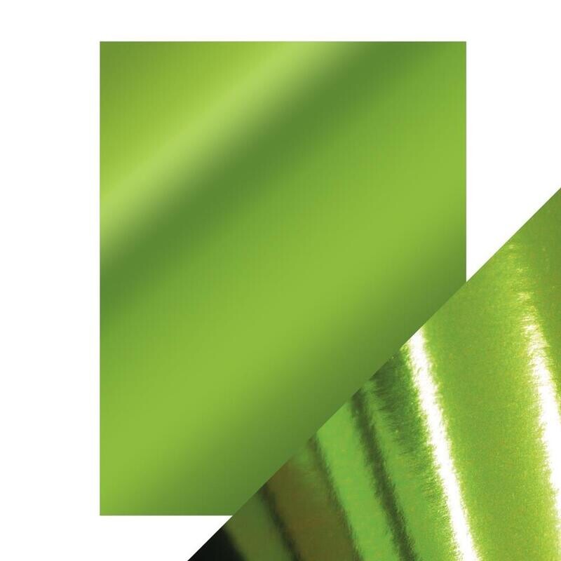 PAPEL GLOSSY ESPEJO VERDE ESMERALDA (5 HOJAS/PAQ)