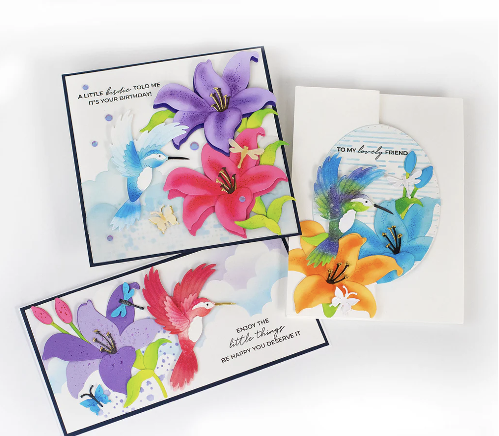 TROQUEL HUMMINGBIRD AND LILY