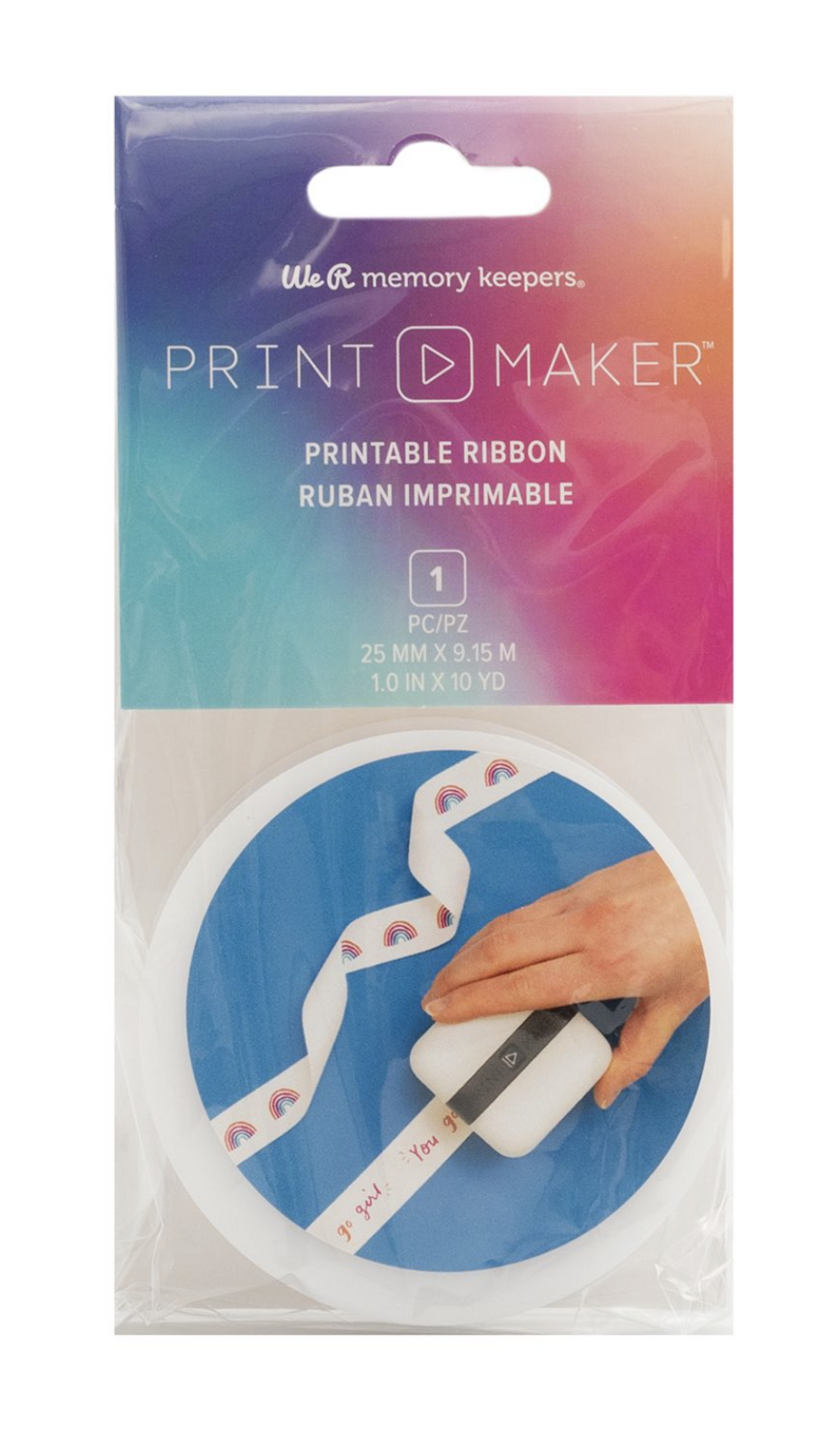 LISTÓN DE ALGODÓN BLANCO PARA PRINTMAKER DE 25MM DE ANCHO