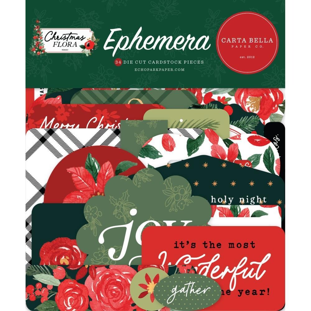 EPHEMERA MERRY CHRISTMAS FLORA