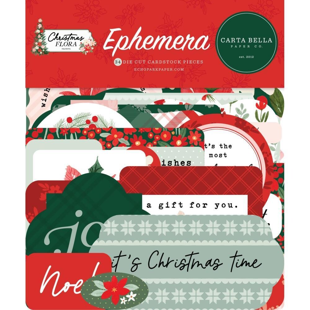 EPHEMERA PEACEFUL CHRISTMAS FLORA