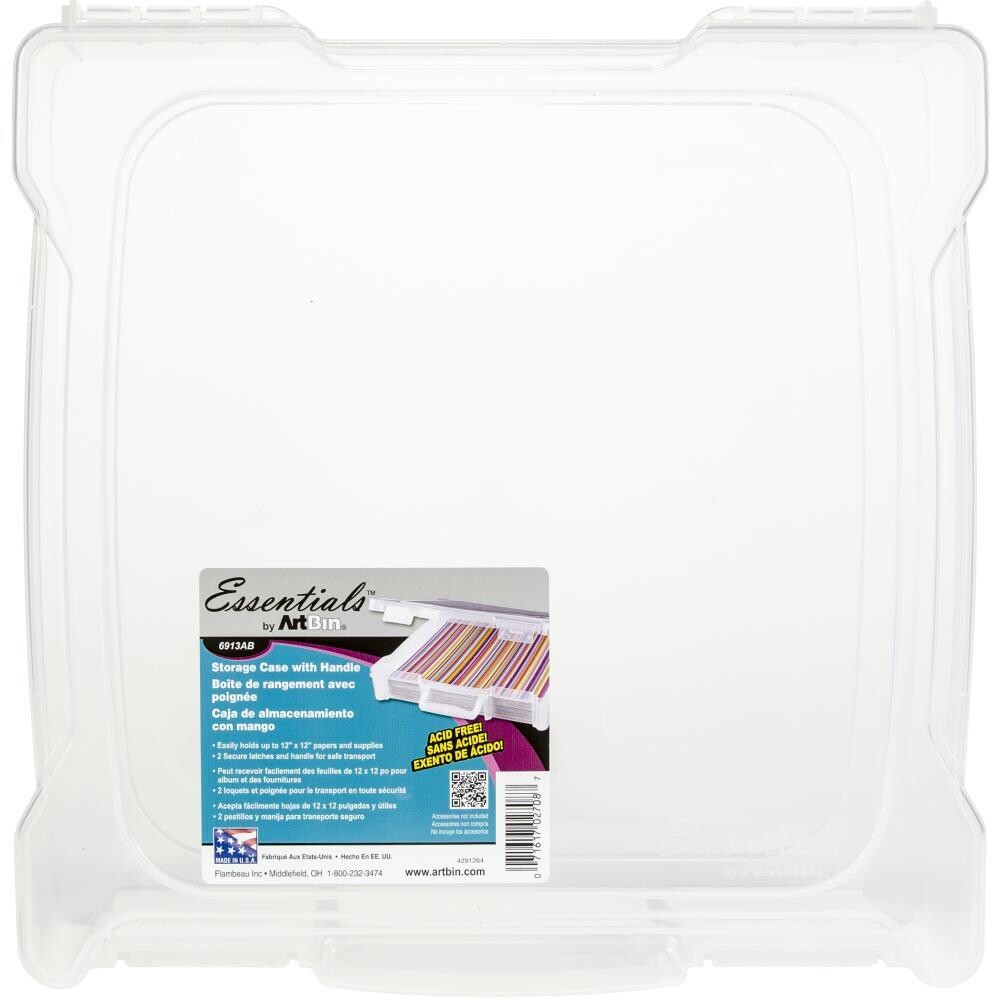 CAJA ARTBIN 12X12 CON ASA TRANSPARENTE