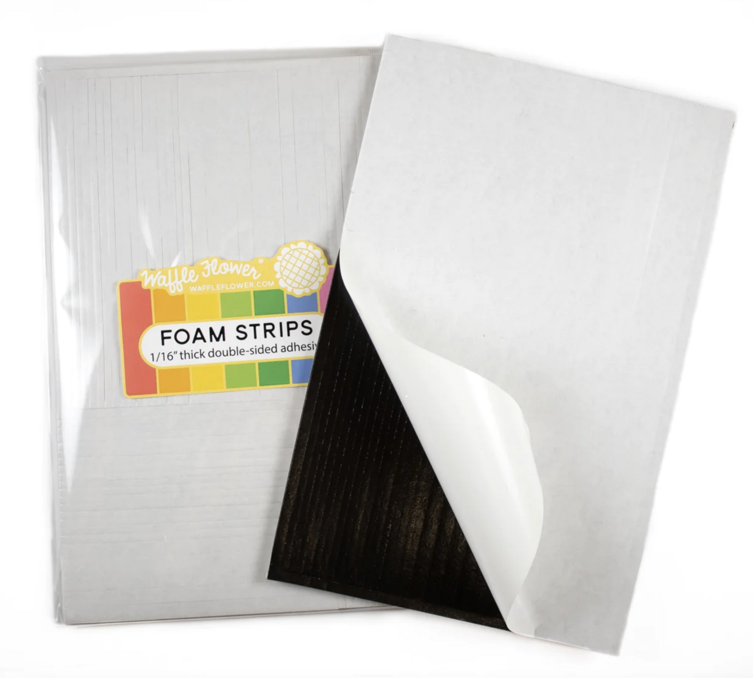 FOAM STRIPS -  1/16" DE ESPESOR (tiras de fomy para 3D) NEGRAS