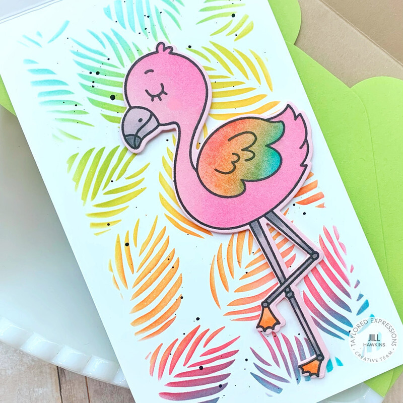 STENCIL MINI SLIM HOJAS TROPICALES