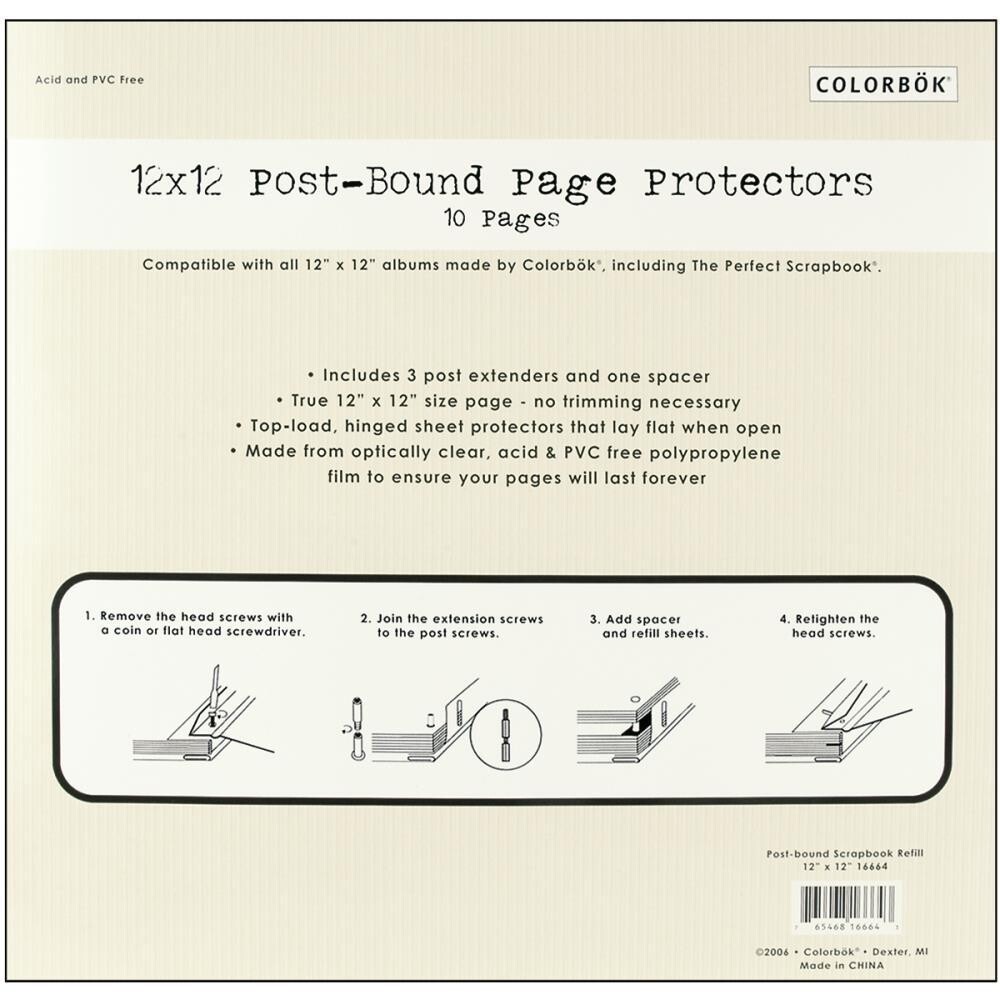 PROTECTORES PARA ALBUM COLORBOK 12X12 (PAQ DE 10)