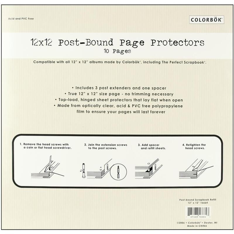 PROTECTORES PARA ALBUM COLORBOK 12X12 (PAQ DE 10)