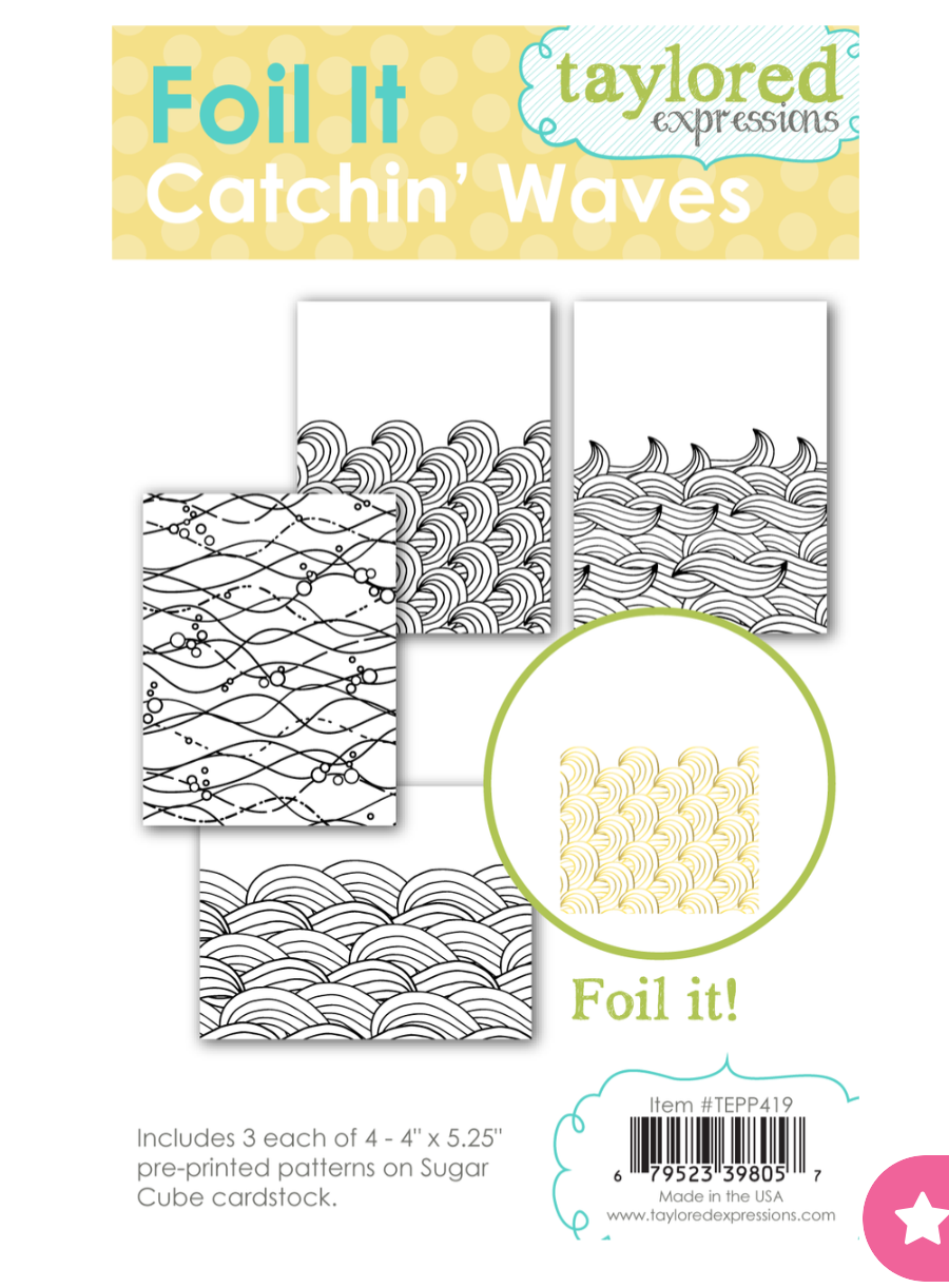 TARJETAS IMPRESAS CON TONER PARA PONERLE FOIL "OLAS"