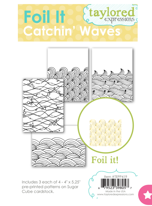 TARJETAS IMPRESAS CON TONER PARA PONERLE FOIL "OLAS"