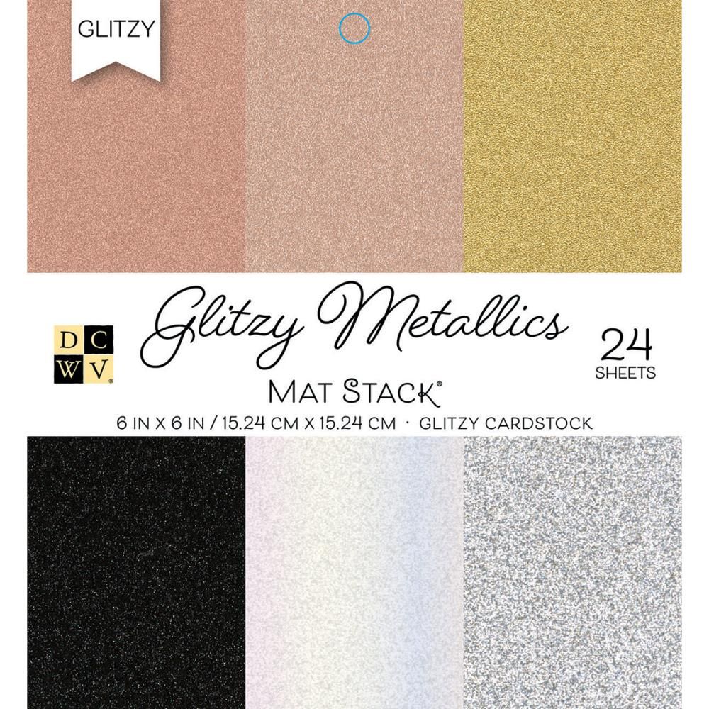 STACK 6X6 GLITZY METALLICS WITH GLITTER