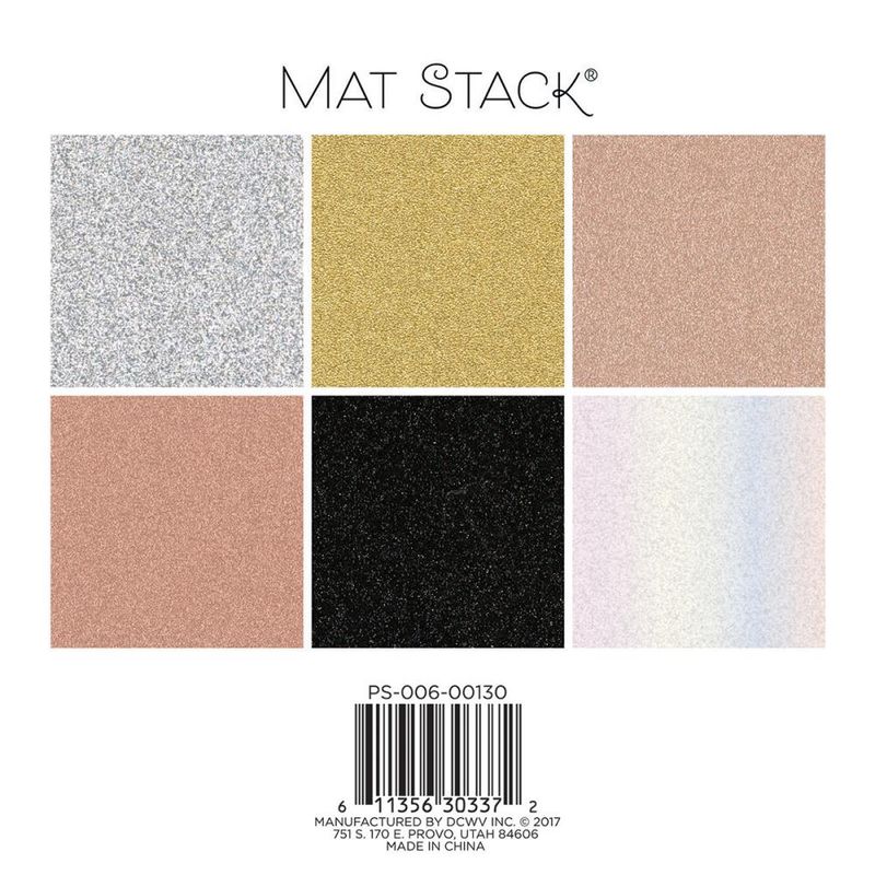 STACK 6X6 GLITZY METALLICS WITH GLITTER