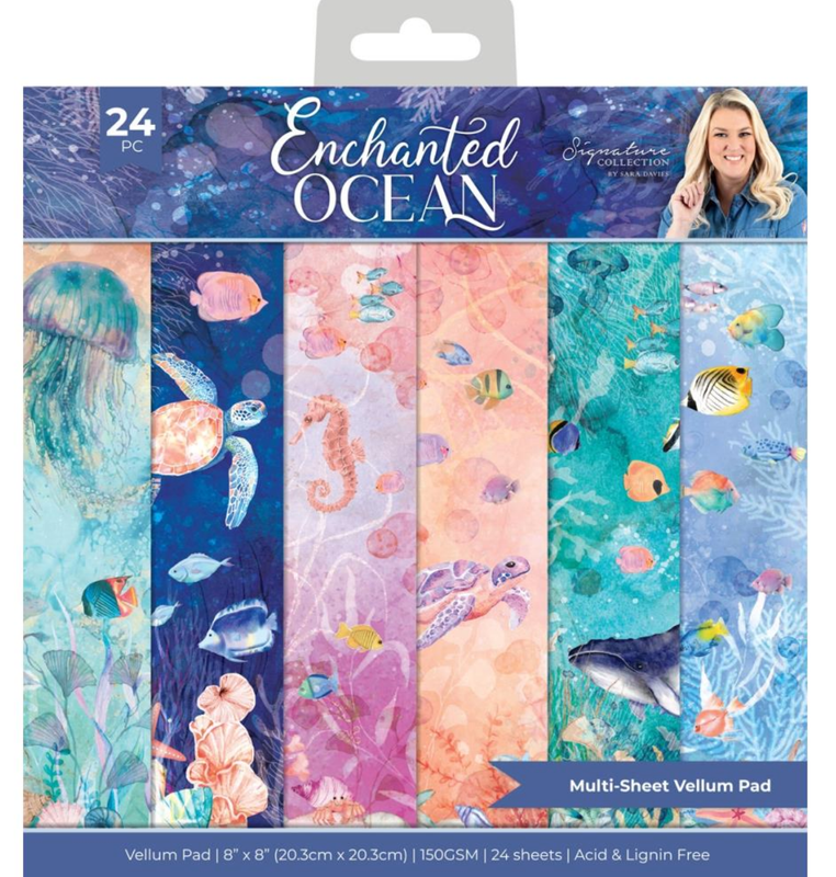 STACK 8X8 VELLUM SARA SIGNATURE  ENCHANTED OCEAN