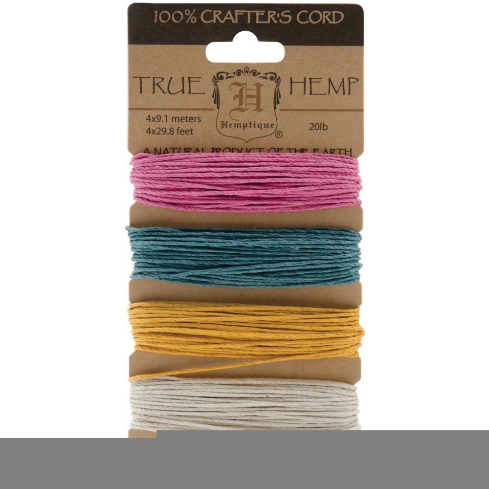 CORDÓN DE CÁÑAMO PRIMAVERA (9MTS POR COLOR, TOTAL 36MTS)