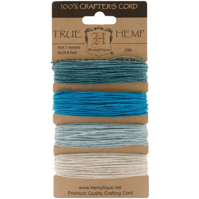 CORDÓN DE CÁÑAMO DE 20 LBS Y 120 PIES - AQUAMARINE