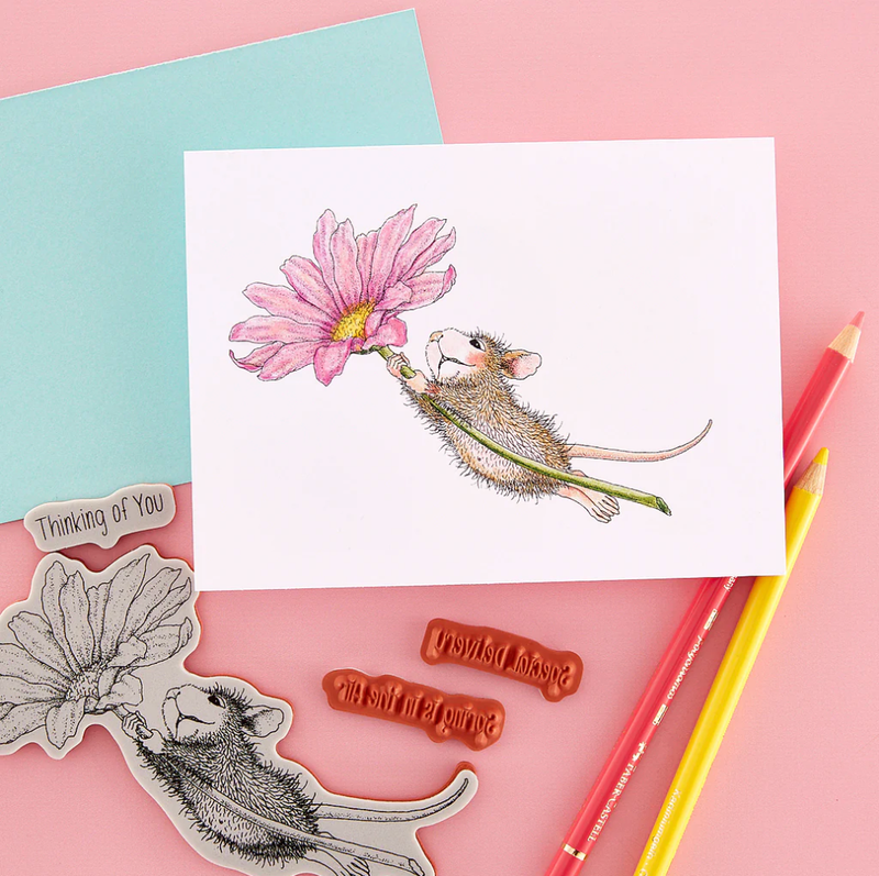 SELLO DE GOMA RATÓN Y MARGARITA, COLECCIÓN HOUSE MOUSE