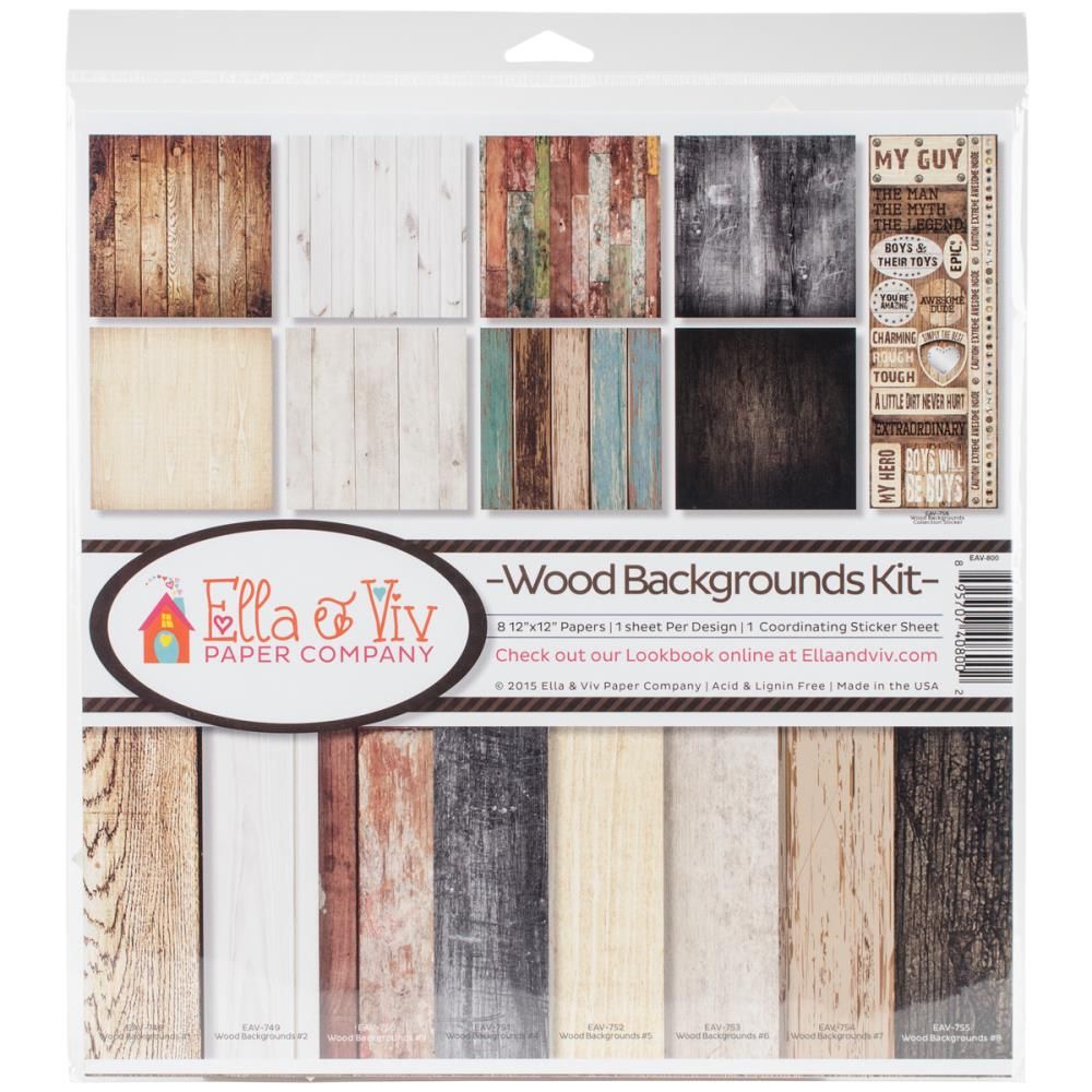 KIT 12X12 FONDOS DE MADERA